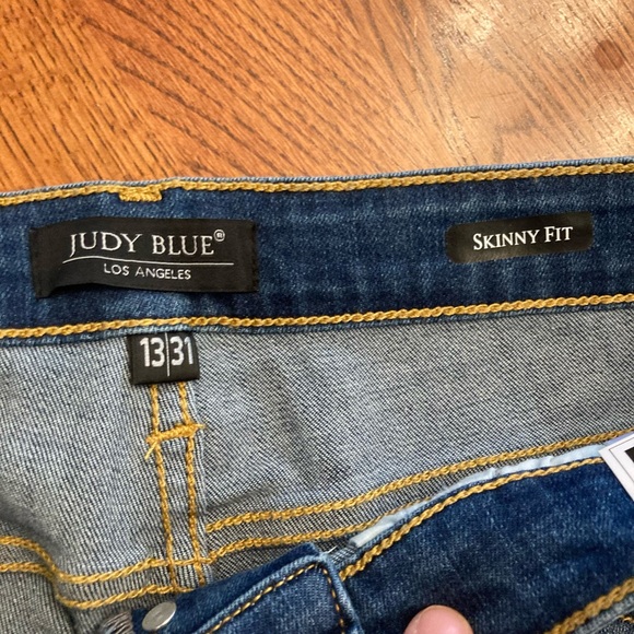 Judy Blue High Rise ButtonUp Straight Ripped Jeans - Picture 13 of 13